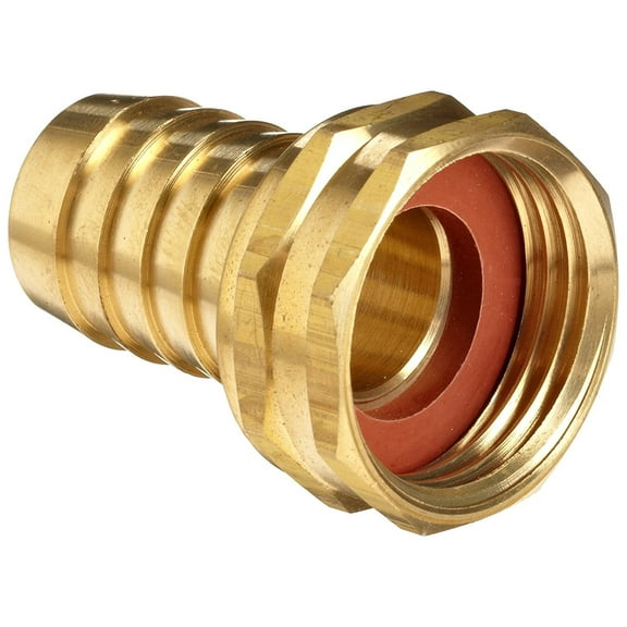 Homebrewstuff Brass Garden Hose Swivel Fitting, Connector, 1/2" Barb x 3/4" Female Hose