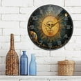 thumbnail image 4 of Sun and Moon Wall Clock Round Silent Non Ticking Battery Operated Accurate Arabic Numerals Design Clocks for Home Kitchen Living Room Bedroom 9.5inch Home Decor, 4 of 6