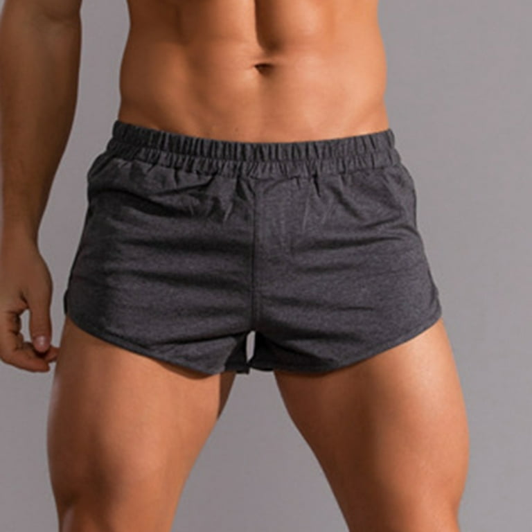 Mens Cotton 3 Inch Workout Shorts Elastic Waist High Stretch Comfort  Training Shorts Summer Lightweight Running Shorts