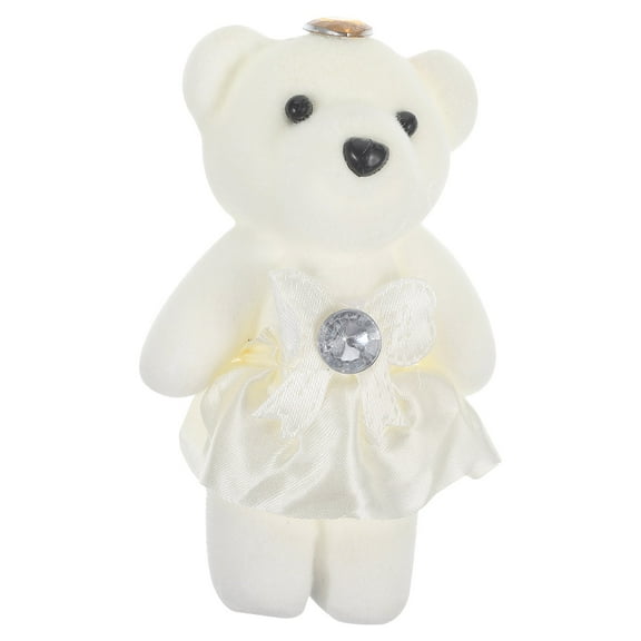 YARNOW 10Pcs Plush Bear Dolls for Wedding Bouquet Decoration, Soft Stuffed Animal Bears for Floral Arrangements