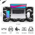 thumbnail image 5 of Long Mouse Pads for Desk,Black Dinosaurs Skeleton Text Pattern Desk Mats on Top Of Desks, Desk Mouse Pad Extra Large with 3mm Non-Slip Base and Stitched Edge for Gaming,Office,Work,Home 31.5"x15.7", 5 of 6