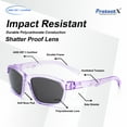 thumbnail image 4 of ProtectX Stylish Anti-Fog & Scratch-Resistant Safety Glasses With Readers, UV Protection goggles, Anti-Impact Lightweight Glasses for Men＆Women Lilac Tinted Smoke, 4 of 7