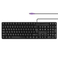 thumbnail image 1 of MCSaite Teclado de computadora PS2 con cable de 104 teclas con soportes negro resistente al agua - Diseño de EE. UU. Compatible con Windows PC portátil, 1 of 6