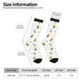thumbnail image 2 of Cauagu Bee Print Crew Socks for Women and Men,Adult Athletic Running Socks 1-Pair Sports Socks Work Gear Socks with Moisture Wicking, 2 of 6