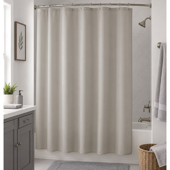 70" x 72" - Taupe PEVA Shower Curtain Liner Waterproof