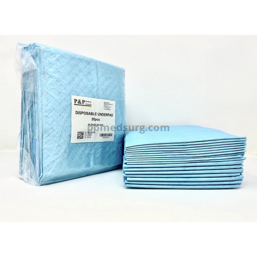 Disposable Underpads 34”x22” Incontinence Bed Covers Pads Pet Training Ultra Thick Super Absorbent & Waterproof Protection for Kids Infants Adults Elderly Baby Box of 100