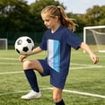 thumbnail image 5 of Loopsun Kids Boys Girls Summer Sets Fast Dry Training Short Sleeve Pocket Shorts Sets, 5 of 5