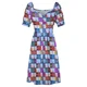 thumbnail image 4 of Mahjong-vestido sin mangas de azulejos azules para mujer vestidos elegantes para mujer, 4 of 6