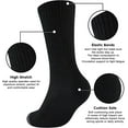 thumbnail image 4 of Mens 100% Cotton Cushioned Crew Socks, Athletic Performance Moisture Wicking Work socks, 4 of 7