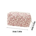 thumbnail image 2 of Travel Floral Cosmetic Bag Small Quilted Storage Pouch Portable Organizer For Makeup, 2 of 5