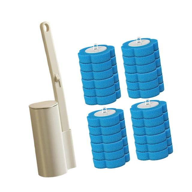 Juego de cepillos de baño para limpieza profunda, profesional, práctico, de montaje en pared, eficiente. Cabezal de 24 recambios