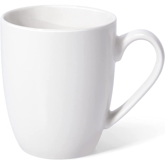 16 oz Large Coffee Mug with Handle Tea Cup Novelty Coffee Cup Idea Gift for Men Women Office Work, White (White)