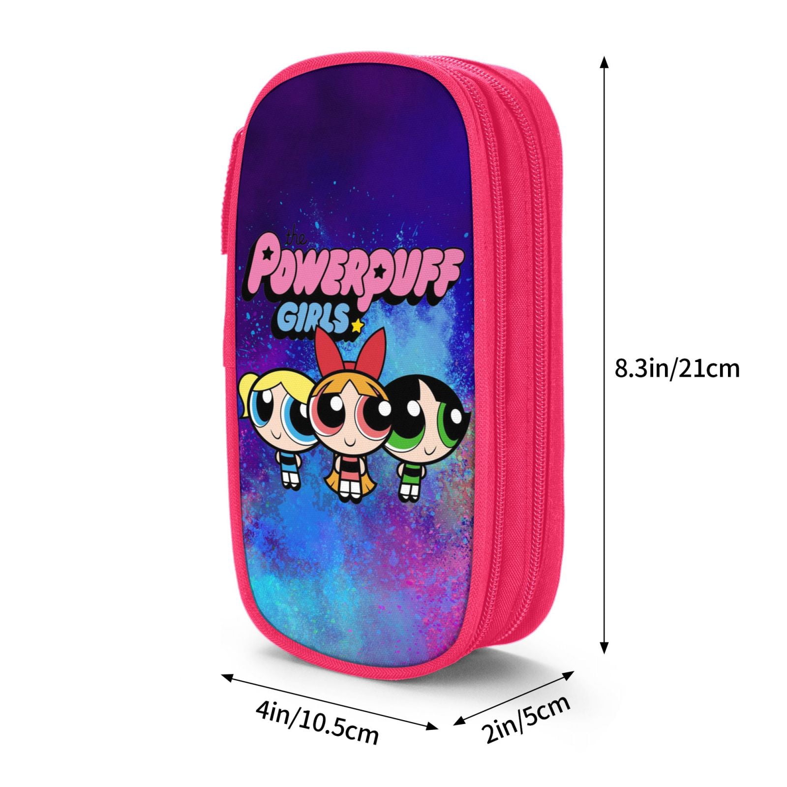 The Powerpuff Gi-rls Pencil Case Large Capacity Pencil Pouch Penbag Office Stationery Organizer Travel Makeup Bag Pink