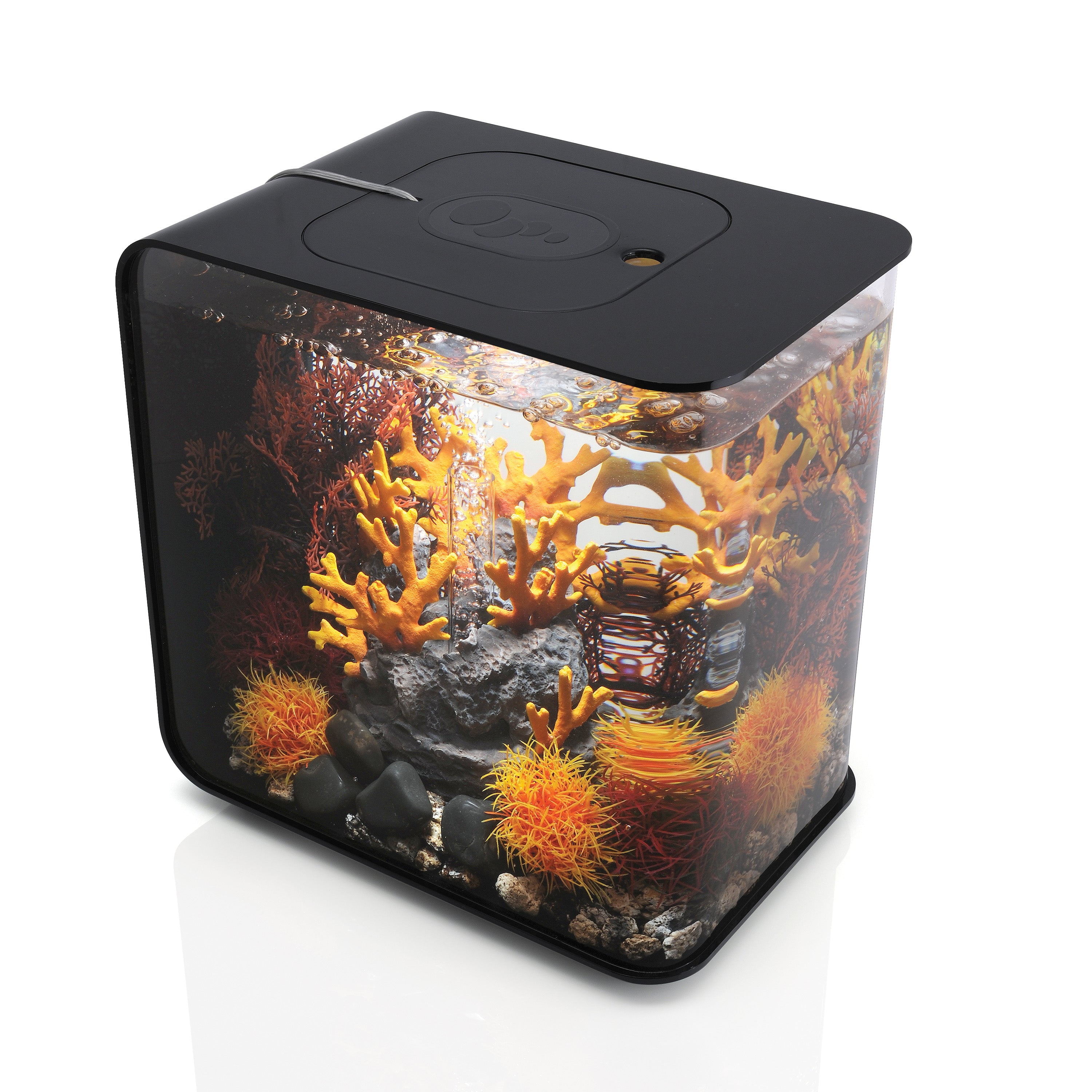 Flow 15 Aquarium with Standard Light, 4 Gallon, Black