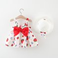 thumbnail image 2 of YunPes Girls Bow Suspender Dress Baby Girl Printed Bow Dress Fashion Cute Sweet Comfortable Solid Dresses for Little Girls, 2 of 4