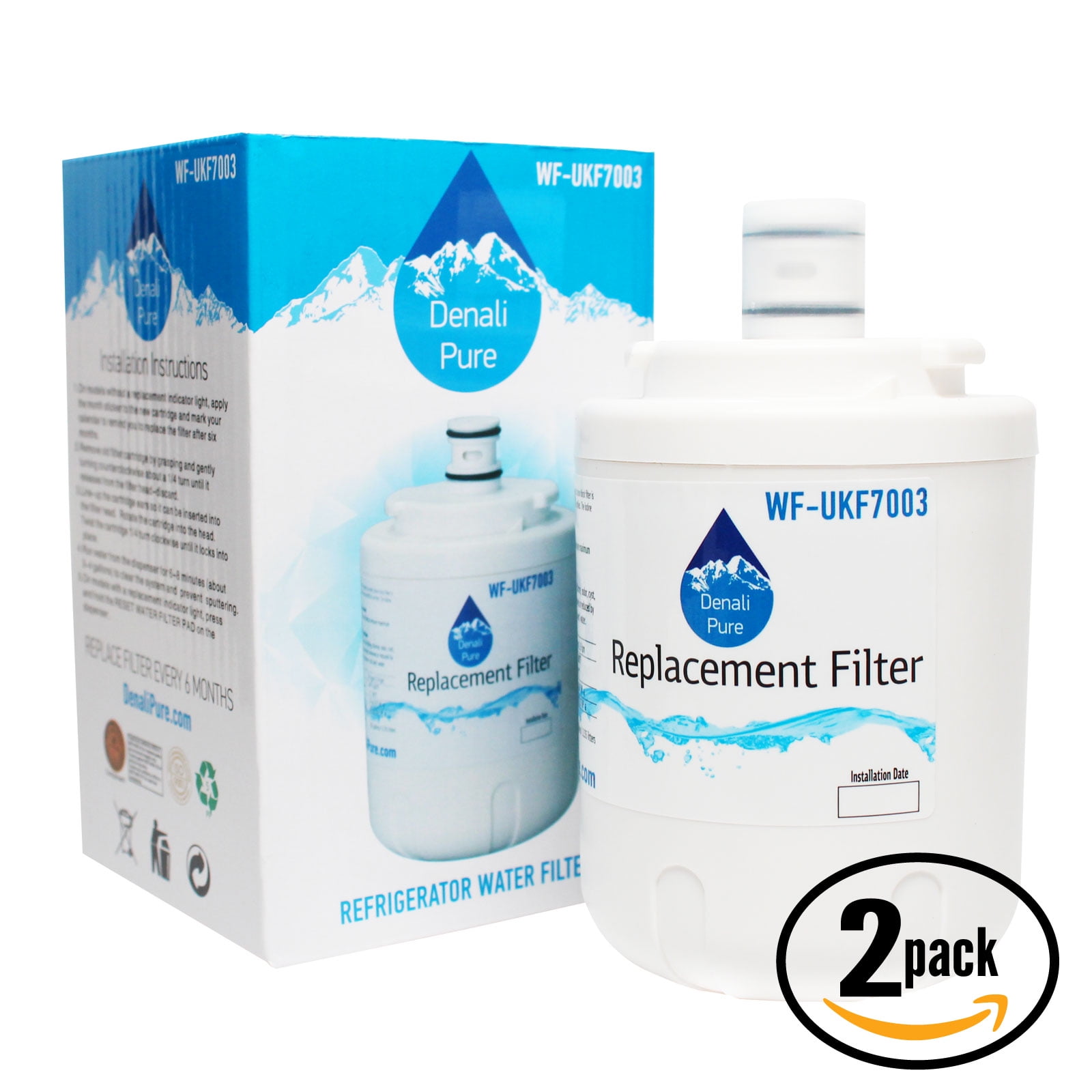 2 Pack Replacement Maytag Msd2454grw Refrigerator Water Filter Compatible Maytag Ukf7003 Fridge Water Filter Cartridge Walmart Canada