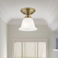 thumbnail image 4 of Livex Lighting Essex Ceiling Mount in Antique Brass, 4 of 7