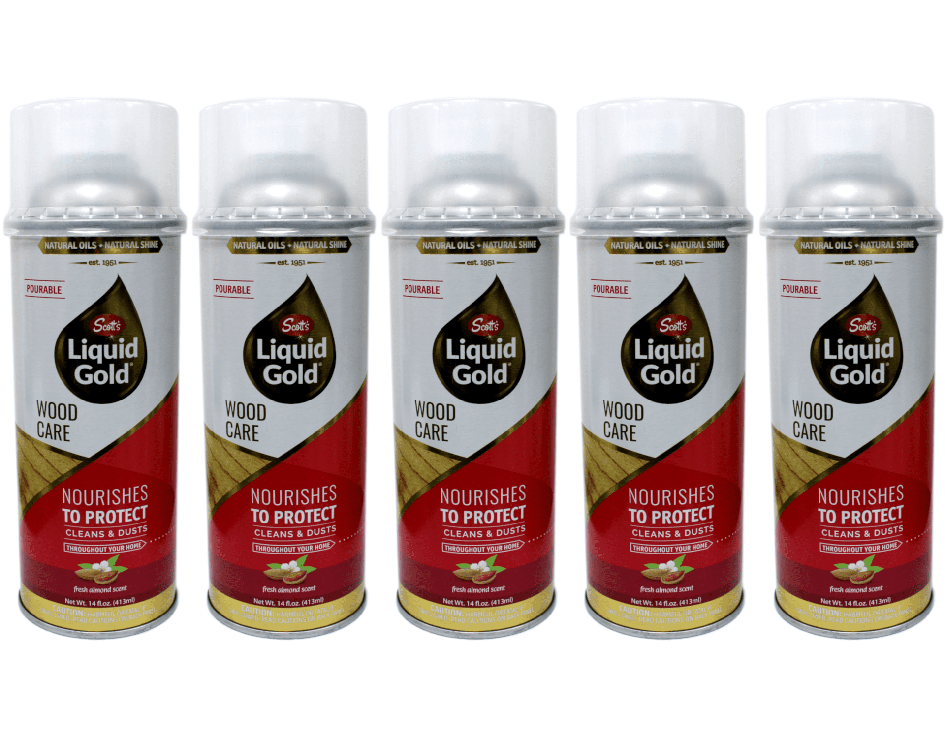 Scott's Liquid Gold Pourable Wood Care, 14 oz Pack of 5