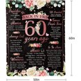 thumbnail image 5 of 60th Birthday Gifts for Women 60th Birthday Gift Ideas 60th Birthday Decorations Women Happy 60th Birthday Gifts for Wife Mom Sister Friends Back in 1963 Birthday Gifts Blanket 50"x60", 5 of 6