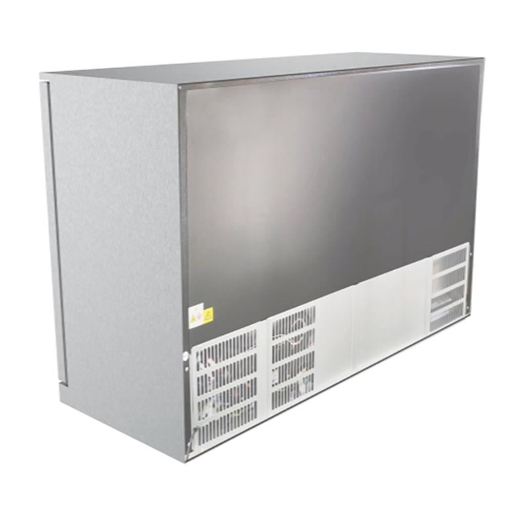 Pemberly Row 3-Door Stainless Steel Back Bar Cooler Refrigerator in Silver