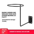 thumbnail image 3 of Motorcycle Accessory Helmet Holder Hanger Rack closet helmet wall Wall stable Mounted Hook for Coats Hats Caps Helmet Rack Black, 3 of 9