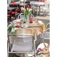 thumbnail image 4 of Outdoor Tablecloth with Umbrella Hole and Zipper, Easter Bunny Round Table Cloth 54 Inch Waterproof Tablecloth, Spring Colorful Daisy Flowers Rabbit Rustic Picnic Table Cover for Patio Camping, 4 of 7