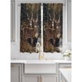 thumbnail image 4 of Bedroom Curtains 63 Inches length, Forest Deer Window Treatment Curtain Drapes, Farmhouse Vintage River Elk Rod Pocket Curtain Panels for Living Room Kitchen, 42"x63", 2 Panels, 4 of 7