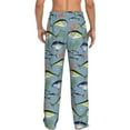 thumbnail image 7 of Salouo Various Wild Sea Fish Print Pajama Pants for Men, Lounge Pants Elastic Waistband Casual Men's sleepwear Loungewear Sleep Pajama Pant -Small, 7 of 7