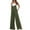 Army Green, variant on jsaierl Womens Rompers and Jumpers, Women's Casual Sleeveless Loose Straps Solid High Waist Wide Leg Jumpsuit Rompers With Pocket