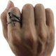 thumbnail image 5 of Anillo de pulpo antiguo punk de acero de titanio para hombres y mujeres, conjunto de joyería de diseño de tamaño ajustable, plata unisex, 5 of 8