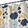 thumbnail image 3 of Pioneer Flower Floral Print Pattern Shower Curtain 84"x72", Bathroom Decorative Shower Curtain Set with 12 Hooks, Waterproof Washable, 3 of 6
