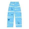 thumbnail image 3 of Beautiful Light with Sailing Design Women's Home Out Night Pajama Pants, 3 of 6