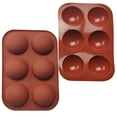 thumbnail image 2 of Pinkiou Hot Chocolate Bomb Mold Cocoa Sphere Silicone Mold Circle Semi Sphere Silicone Mold for Baking, Cake, Jelly, Candy, 6 Holes, 3 Packs, 2 of 7