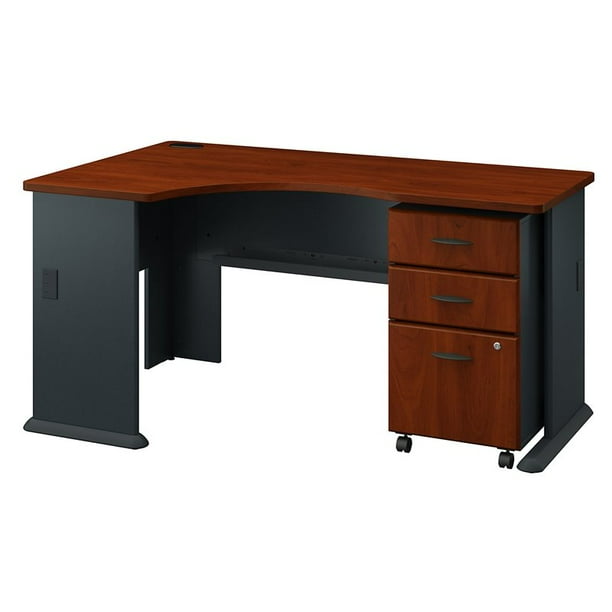 Bush Business Furniture Series A Left Corner Desk with Mobile File