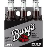 Barq's Root Beer Soda Pop Glass Bottles, 12 fl oz, 6 Pack