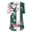 thumbnail image 3 of Pisexur Hauts pour Femmes, Hauts de Sortie pour Femmes, Hauts d'Entraînement pour Femmes, T-shirt à Manches Courtes Imprimé Mode Quotidienne Col Rond Blanc,S, 3 of 4