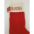 thumbnail image 3 of Christmas Stocking, Red, Knitted, Lined, GRANDMA, St Nicholas Square, New, 3 of 3