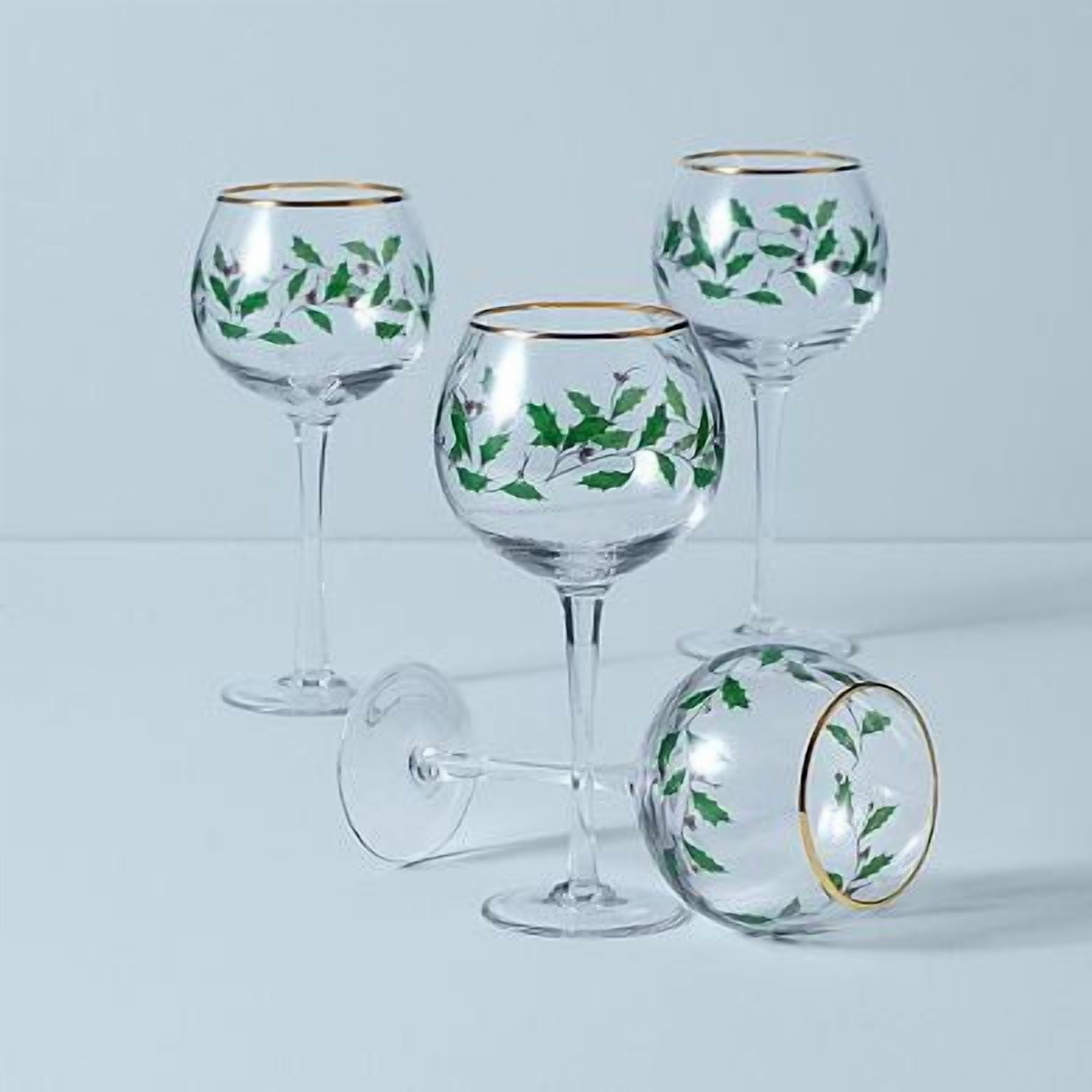 Lenox Holiday 4-Piece Wine Balloon Glass Set