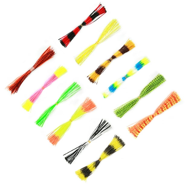 Mixed Colors Silicone Lure Skirt, Reusable And Durable Spinnerbait Skirts,  600 Strands Fishing Accessory For DIY Spinnerbaits Jig Lure Fishing 