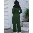 thumbnail image 6 of IDOPIP Muslim Abaya Dress for Women Long Sleeve Maxi Modest Dresses Middle East Islamic Arabian Robe, 6 of 8