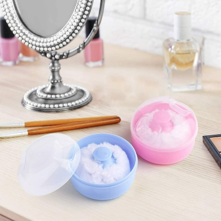 BPA Free Baby Powder Puff Box, Large 2.8 Fluffy Body After-Bath Powder  Case, Baby Care Face/Body Villus Powder Puff Container, Makeup Cosmetic  Talcum