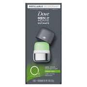 Dove Men+care 0% Aluminum Fresh Feel Refillable Deodorant Stainless Steel Case + 1 Refill