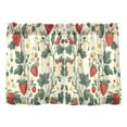 thumbnail image 7 of Yayeee Kitchen Curtains Tier Pair Light Filtering 27"x36" Rod Pocket Short Cafe Window Panel, Small Strawberry Pattern, 7 of 7