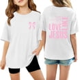 thumbnail image 1 of WENXIAOO T-Shirts à Manches Courtes pour Filles Col Ras du Cou T-Shirts Graphiques Mode pour Enfants Filles Vêtements d'Été Vêtements pour Petites Filles, 1 of 4