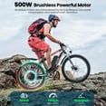 thumbnail image 3 of Gocio 500W Electric Bike 26" Electric Bicycle for Adults Max 19.8mph Cruise Control System Ebike, Mountain Bike with Removable 48V 375Wh Lithium-Ion Battery, 21 Speed for Man Woman UL2849 Certified, 3 of 11