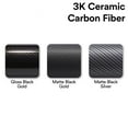 thumbnail image 6 of PET 3K Ceramic Carbon Fiber Textured Gloss Black Gold Vinyl Wrap Auto Car Sticker Decal Film Sheet Bubble Free Air Release Technology, 6 of 8
