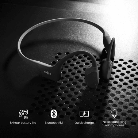 Shokz - OpenRun Bone Conduction Open-Ear Endurance Headphones - Black