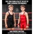 thumbnail image 5 of Exxact Sports Sublimated Youth Wrestling Singlet For Boys, Premium Powerlifting Singlet, Kids Wrestling Singlets For Training (YXS, Red USA), 5 of 7