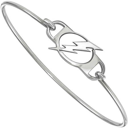 - LogoArt NHL Tampa Bay Lightning Sterling Silver Wire Bangle Bracelet