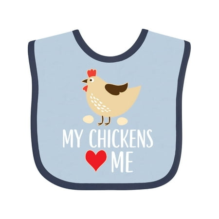 

Inktastic My Chickens Love Me Gift Baby Boy or Baby Girl Bib